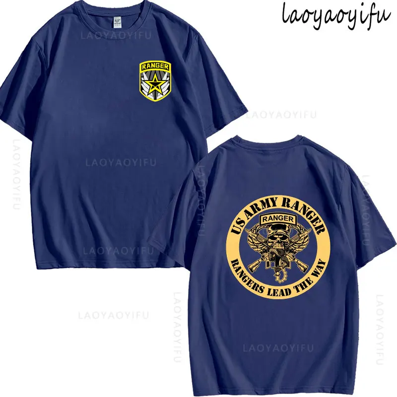 

RANGER Theme 100%Cotton Summer Streetwear T-Shirt Unique Short Sleeve Tops Men's Women's Fashion High Quality O-neck Tees