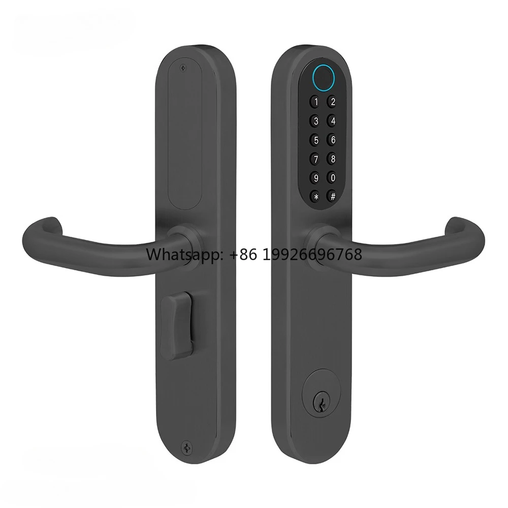 

UL 304 Stainless Steel Keyless Digital Physical Button Door Lock With European Mortise Rainproof Smart Lock Fingerprint