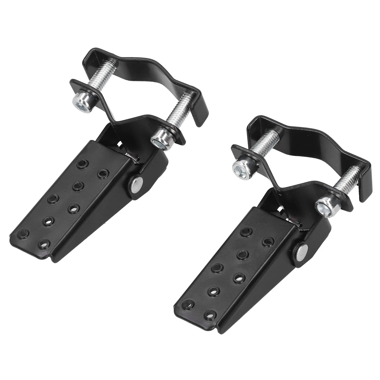 Foldable Footrest Foot Step Pegs Steel Pedal Black Universal for Retro Motorcycle ATV Foot Pegs Foot Rest Motorcycle Footpegs