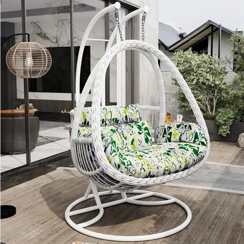 HYS Hanging Basket Chair Indoor Swing Cradle Hanging Chair Lazy Home Balcony Hammock Bedroom Hanging Orchid Rattan Chair