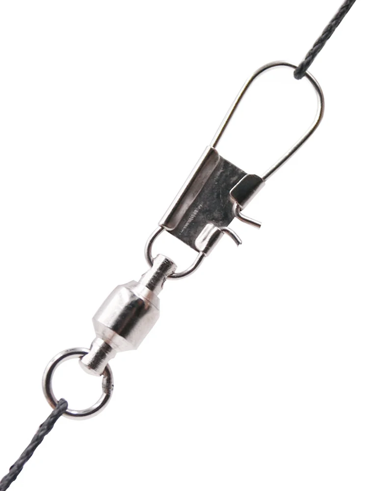9KM 20Pcs Angeln Snap Wirbel Kugellager Verriegelung Snap Pin Edelstahl Angeln Zubehör Angeln Lockt Pin Stecker – Detail 1