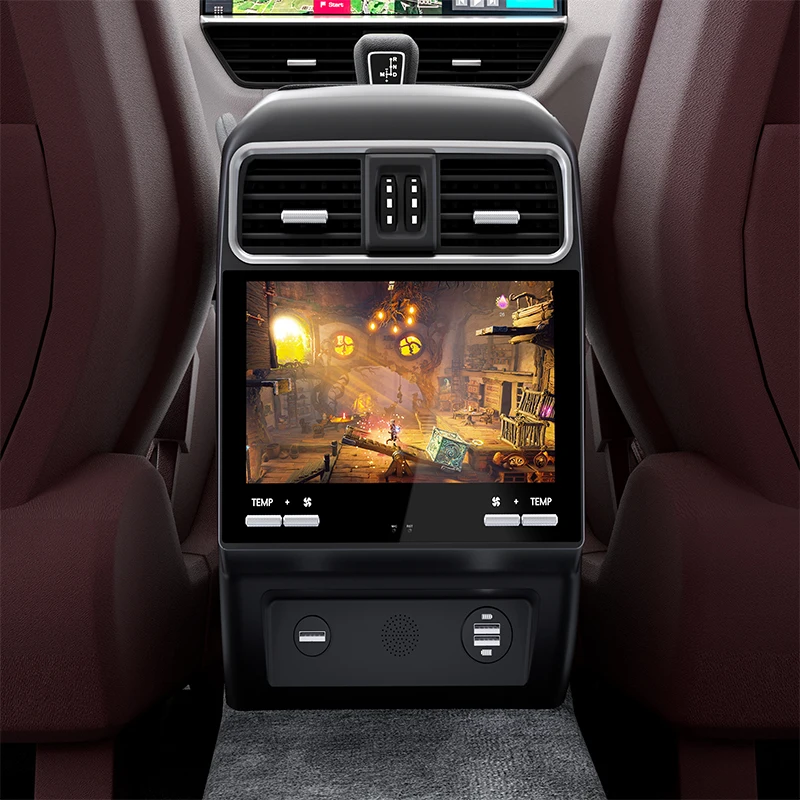 Upgrade Car AC Touch Panel for Porsche Cayenne 2018-2024 New Air Conditioner Panel with Rear Seat Vent Control