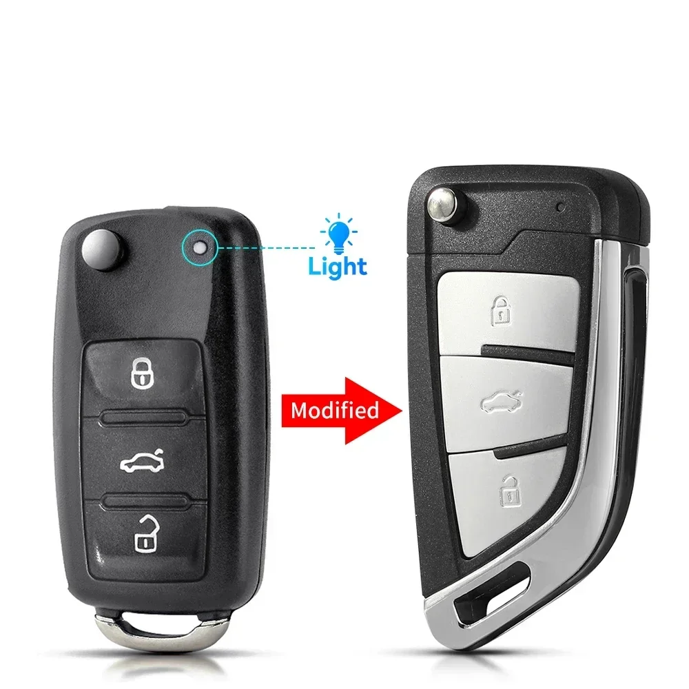 KEYYOU 1PCS Neue Auto Schlüssel Fall für VW für Volkswagen Käfer Caddy Passat Golf Jetta Polo Scirocco Tiguan Touran skoda Sitz Gehäuse