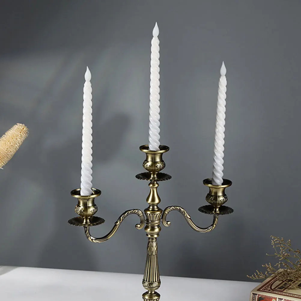 6Pcs Flameless Taper Candles LED Operated Smooth Surface Realistic Design for Romantic Dinner Wedding Decor