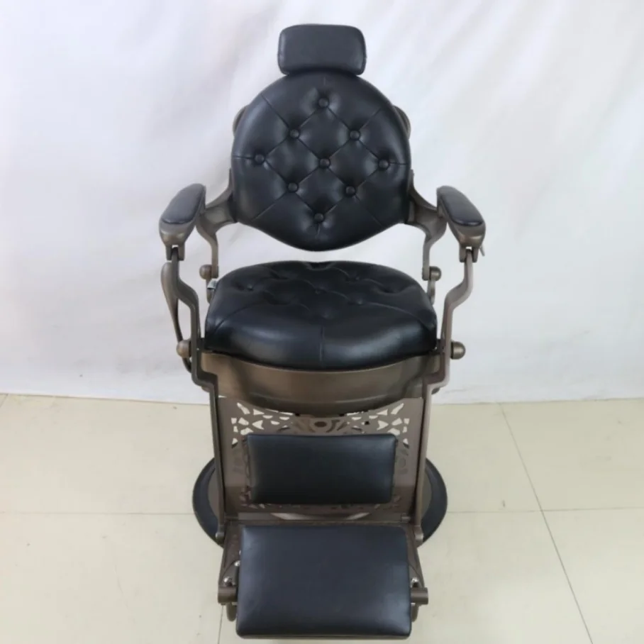 

@#@#DM Vintage Antique Style Heavy Duty Barber Chair with Tufted Back Classic Salon Furniture for Barbershop