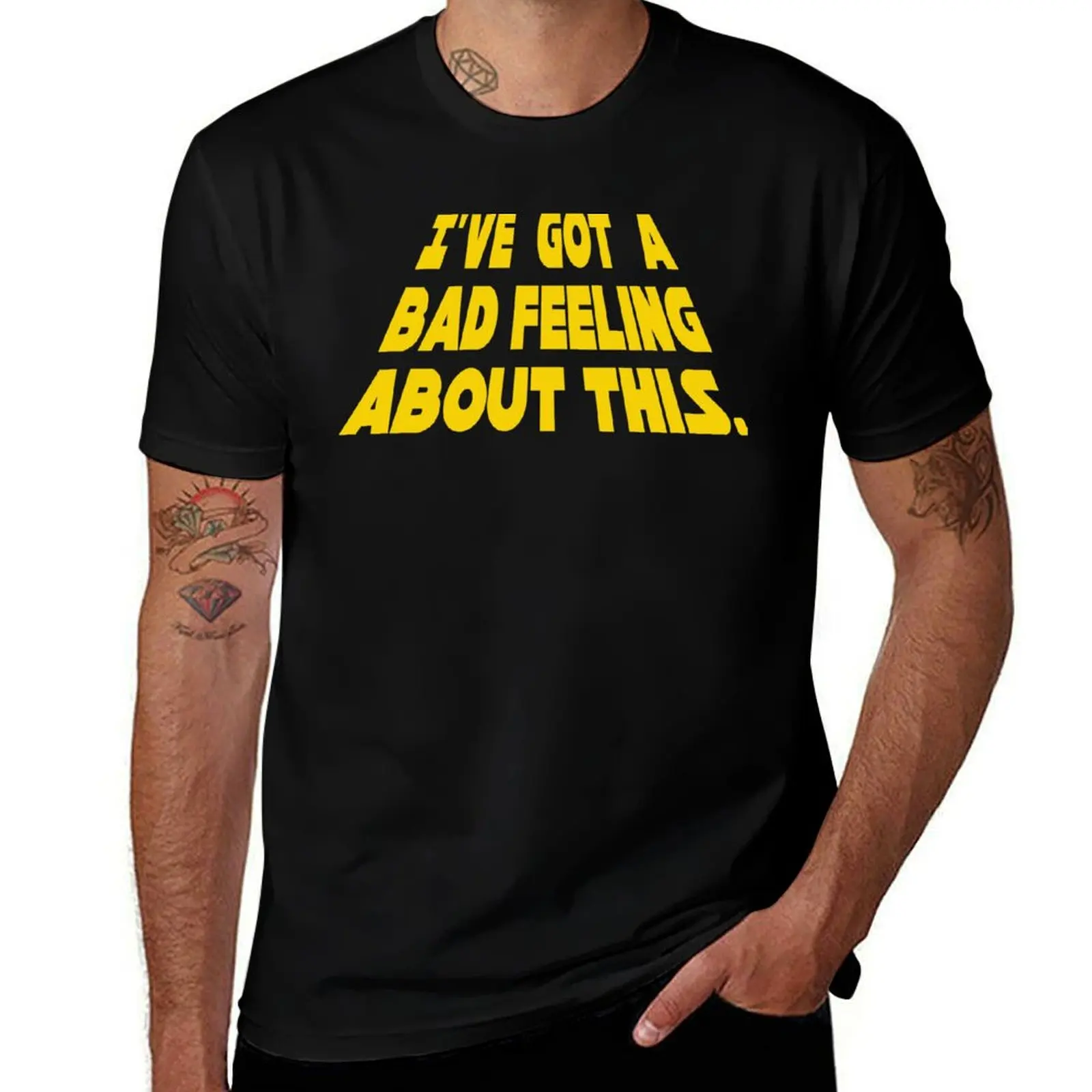 

I've Got A Bad Feeling About This T-Shirt blue lock cute clothes for a boy animal prinfor boys Men's clothing
