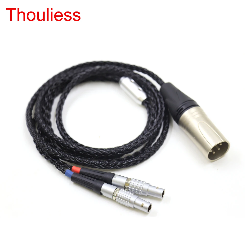 

16 Core HIFI For Focal Utopia ELEAR 4Pin XLR 2.5MM/4.4MM Balance Silver Plated Headphone Upgrade Cable