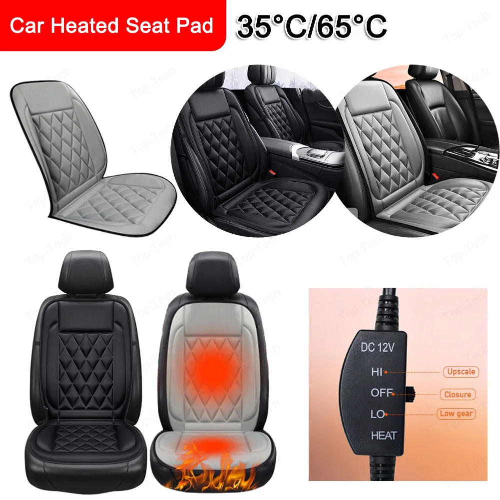 

12V Heating Electric Car Seat Cushion 2 Gear Adjustable Non-slip Heated Car Seat Cushion Breathable Auto Interior Accessories