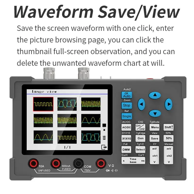M05K DSO3D12 3.2 Inch Desktop Digital Oscilloscope 120M Bandwidth Dual Channel Multimeter and Signal Generator 120M
