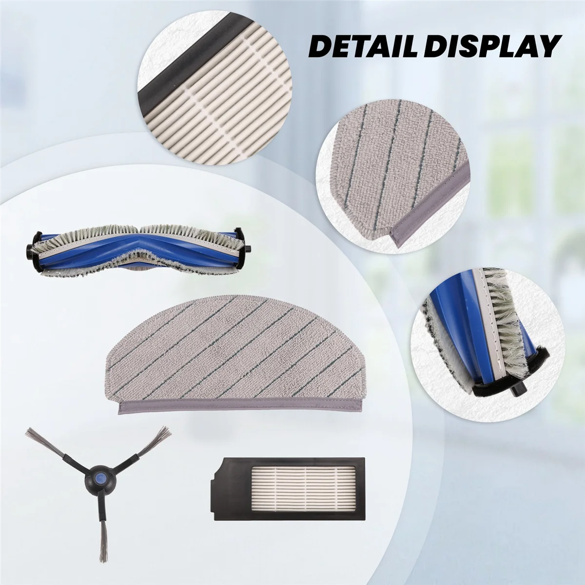 Для C12 C12 PLUS, C12 робот-пылесос, запасная часть, основной ролик, боковая щетка, фильтр Hepa, накладка для швабры