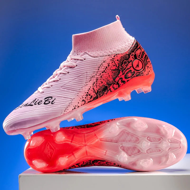 

New Men Soccer Shoes FG/TF Football Boots Grass Cleats Indoor Adult Non-Slip Boys Adult Futsal Sport Ultralight Turf Comfortable