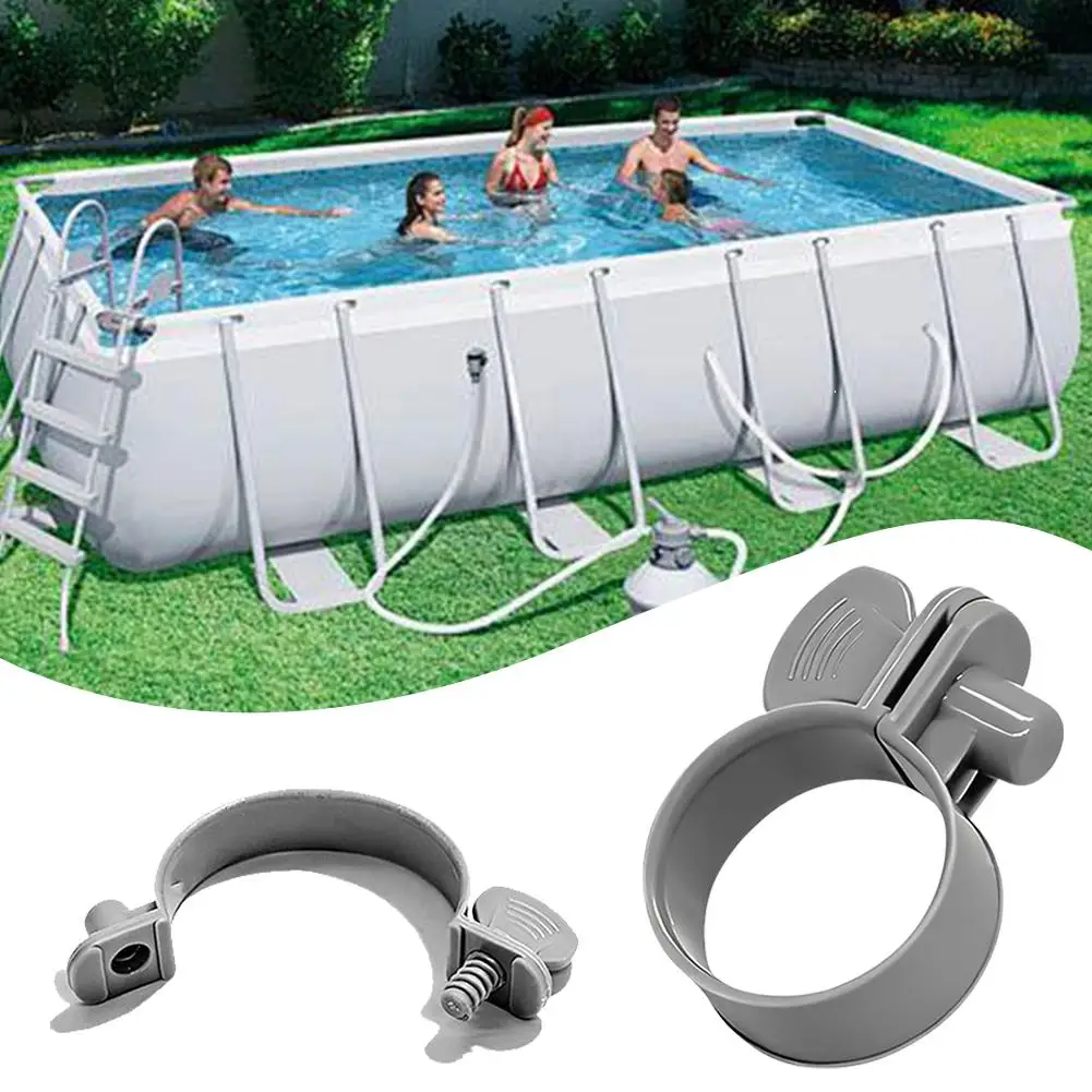 Swimming Pool Hose Clamps Plastic Replacement Pump Filter Soft Tube Clip Heavy Duty Adjustable Connector Kit for Above Ground Po view 6