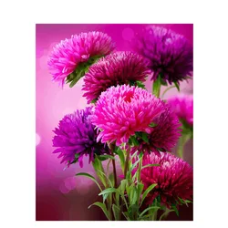 flower Pink gerbera 5D DIY diamond painting full square round diamond embroidery mosaic needlework living room decor