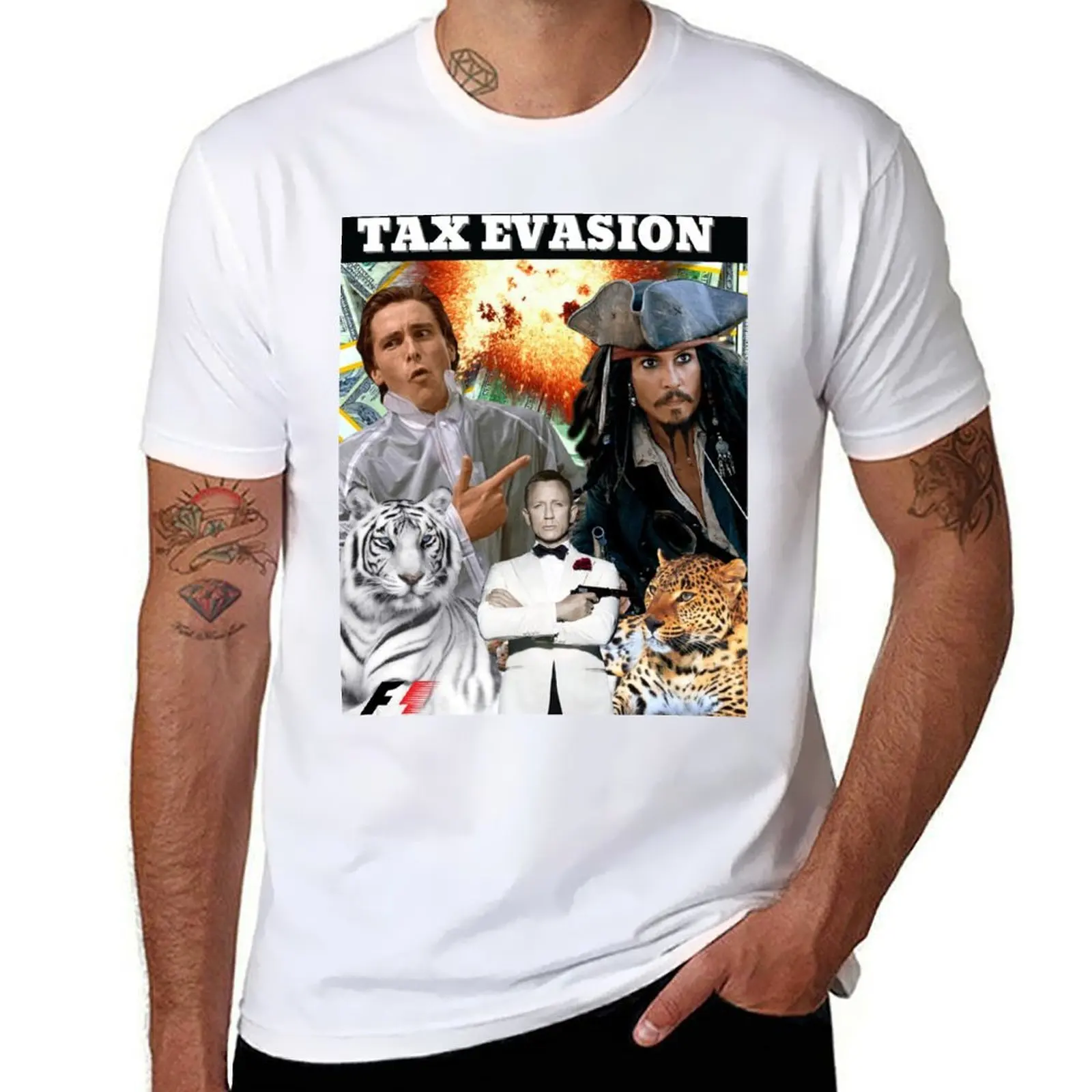Tax evasion - Sigma Grindset T-Shirt man t shirt cotton high quality cotton t shirt pack T-Shirt