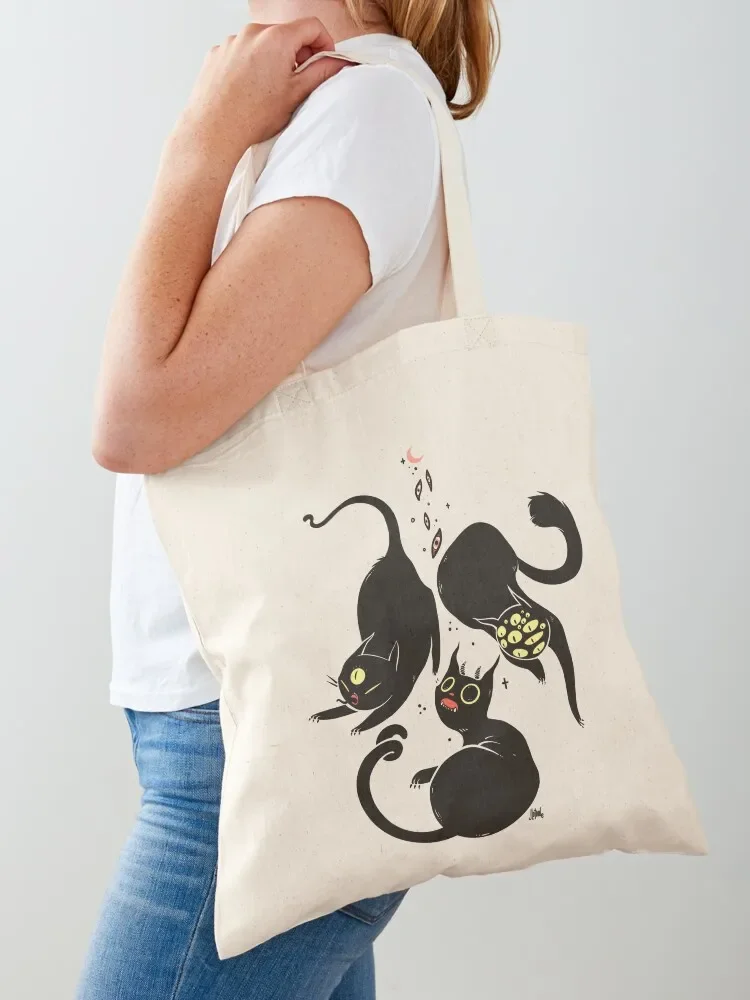 

Strange Many Eyed Black Cats Tote Bag handbag Eco bag eco bag folding cute tote