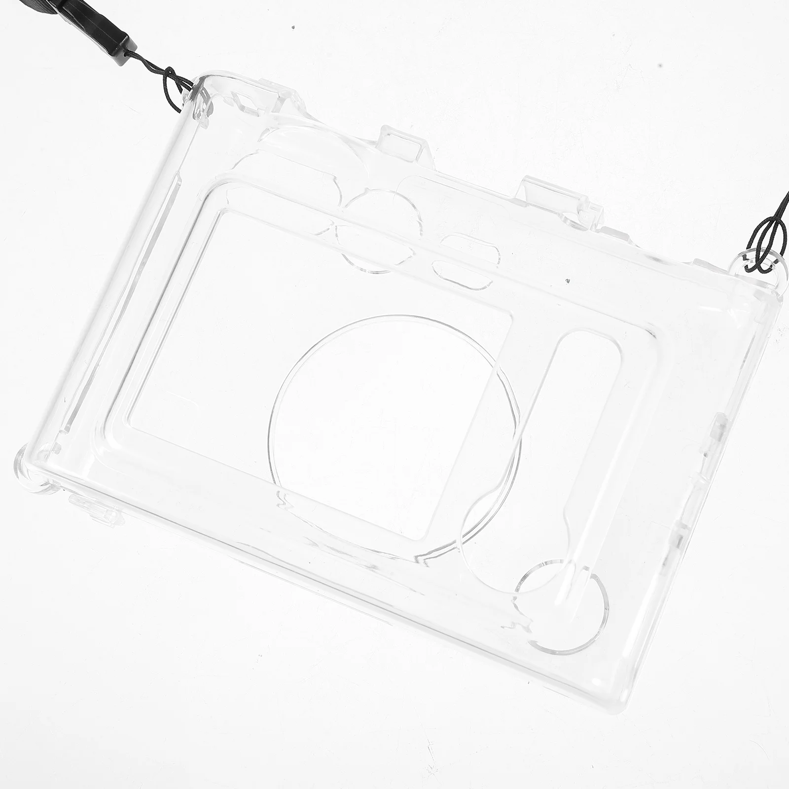 

Shockproof Clear Camera Case for Instant Camera Wear Resistant Transparent Cover with Shoulder Strap Compact Travel Photography