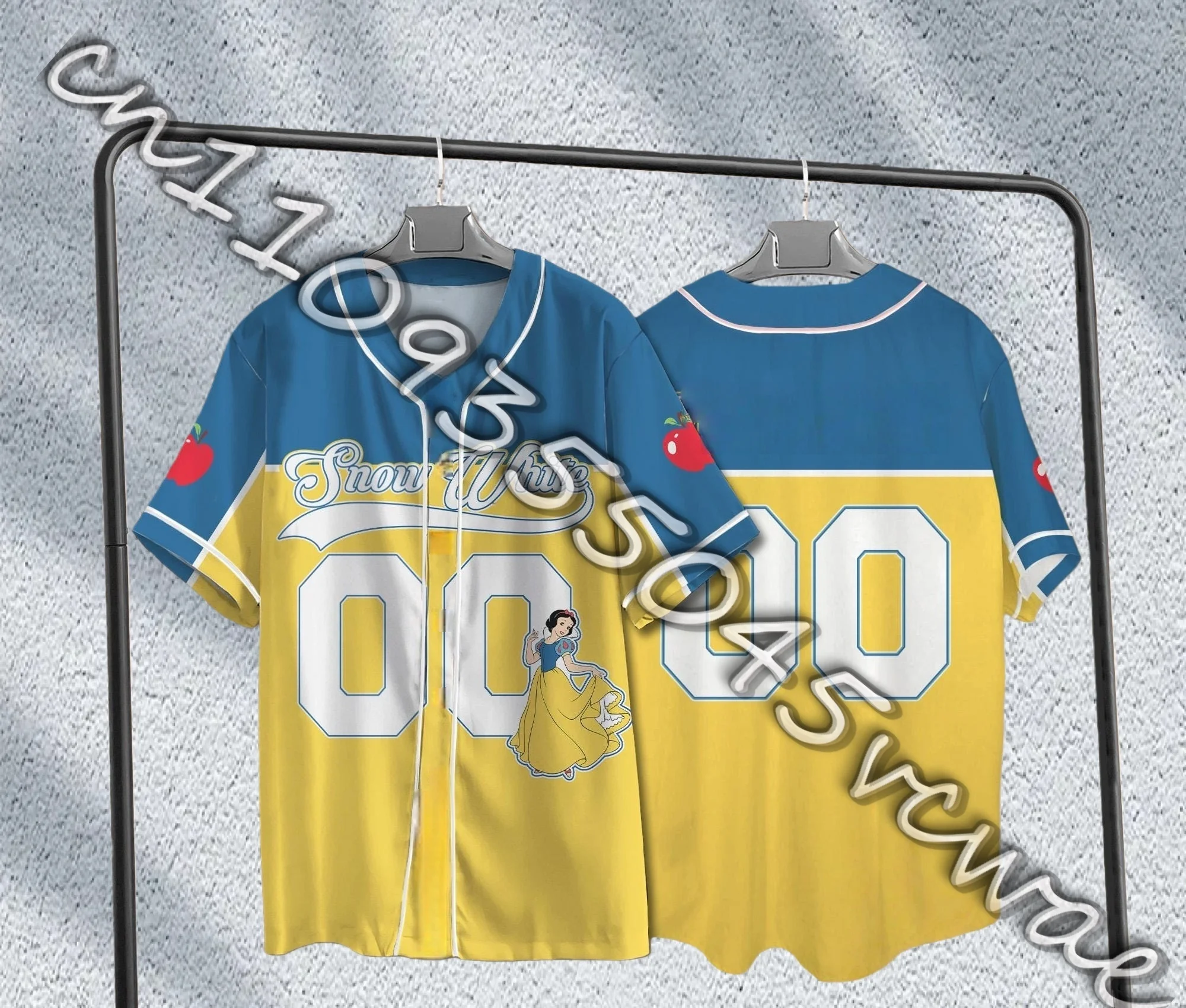 

НОВИНКА 2026: Коллекция бейсбольных футболок Disney Princess для детей, подростков и взрослых, парные подарочные гавайские рубашки