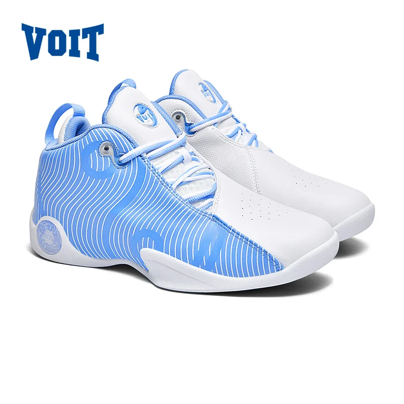 VOIT Tai Chi Professional Basketball Shoes Men Cushioning Anti-slip Field Combat High-top Sneakers Anti-rollover porous Sneakers