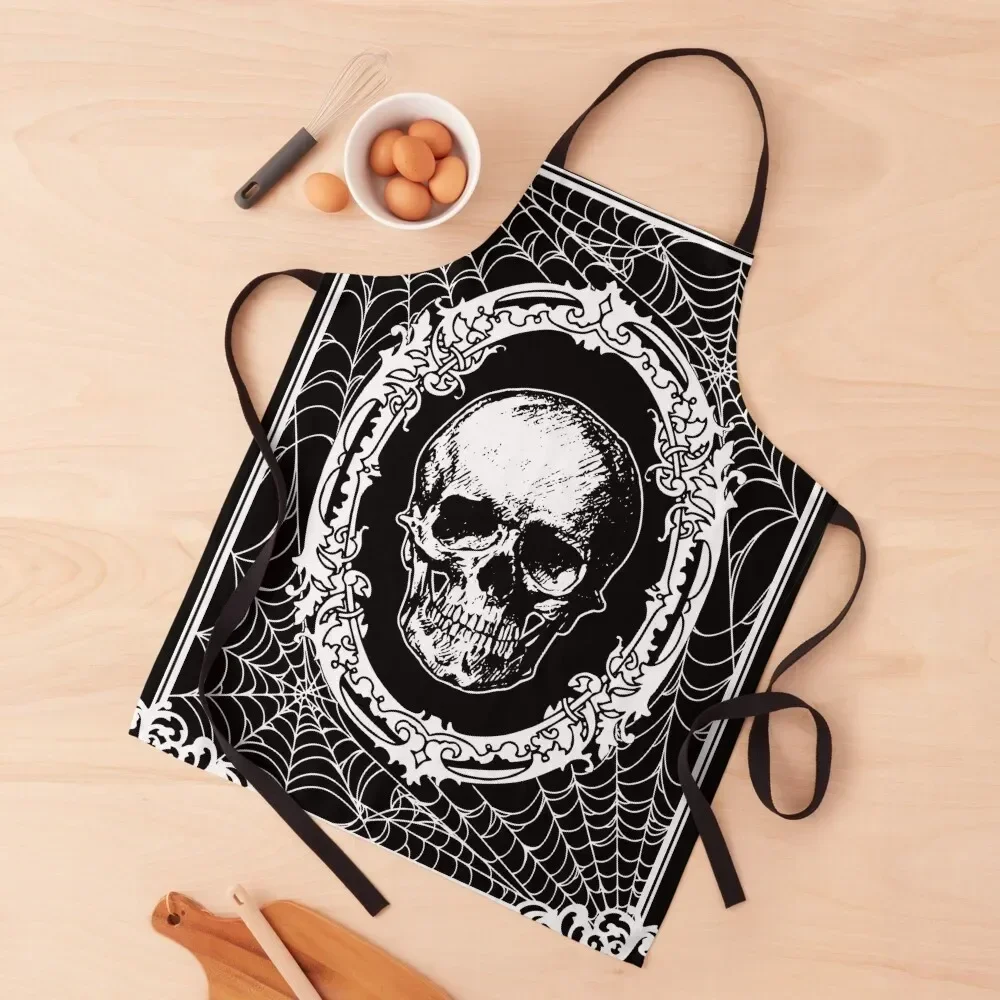 

Gothic Human Skull Apron Women's Dresses Manicurists Apron