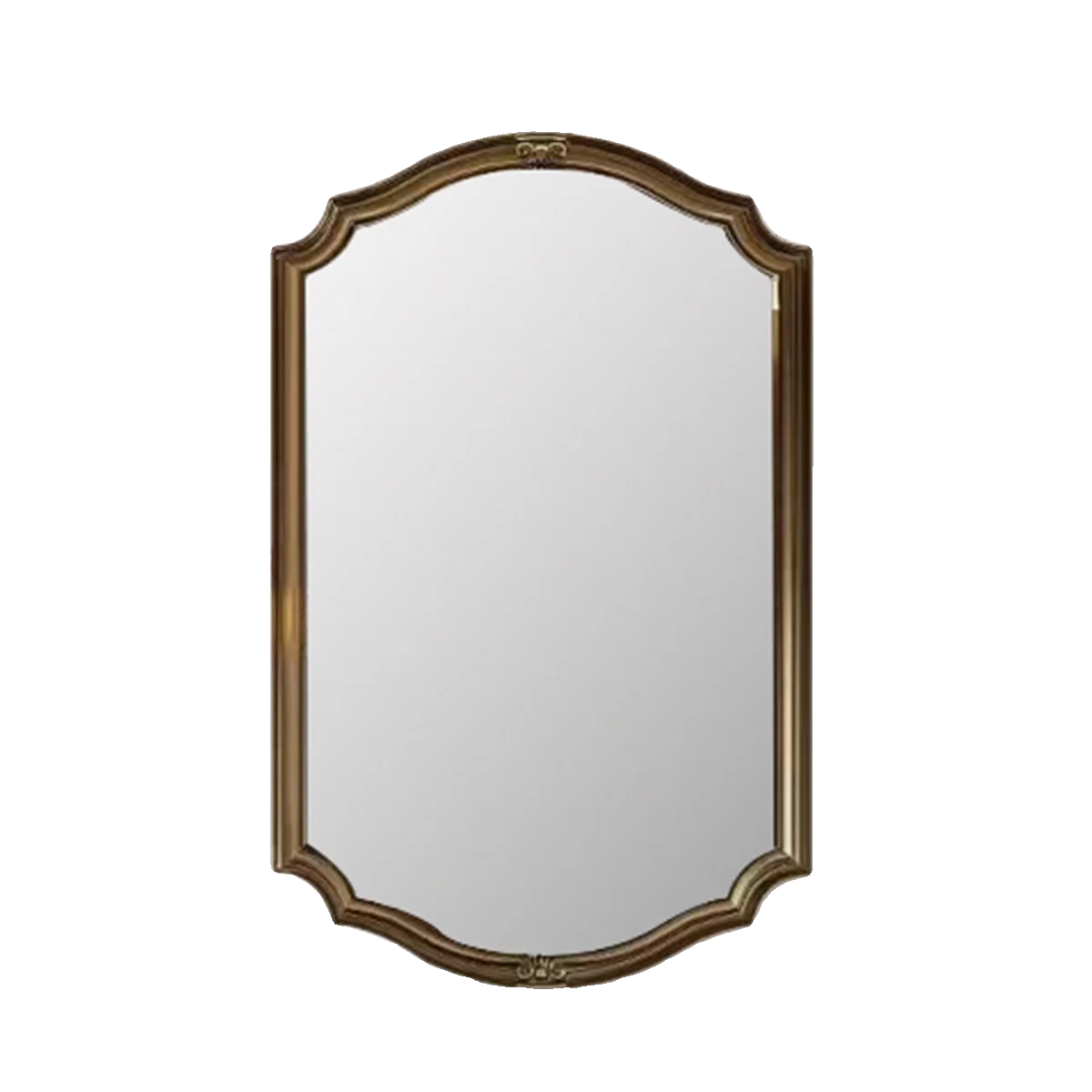 Retro Light Luxury Vanity， European Special-shaped Bathroom Wall-mounted Anti-fog Mirror Master Design Simple Decorative