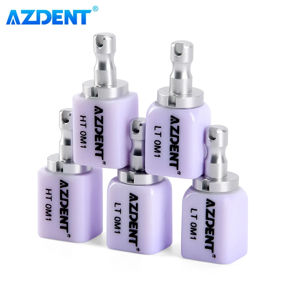 5PCS AZDENT Dental Crown Material Lithium Disilicate C14 Glass Ceramic Blocks LT/HT fit for CAD CAM Sirona Cerec Milling System