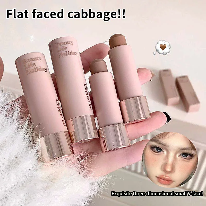 Moisturizing Matte Concealer Contour Stick Smooth Lasting 3D Nose Shadow Waterproof Face Highlight Brighten Contour Makeup