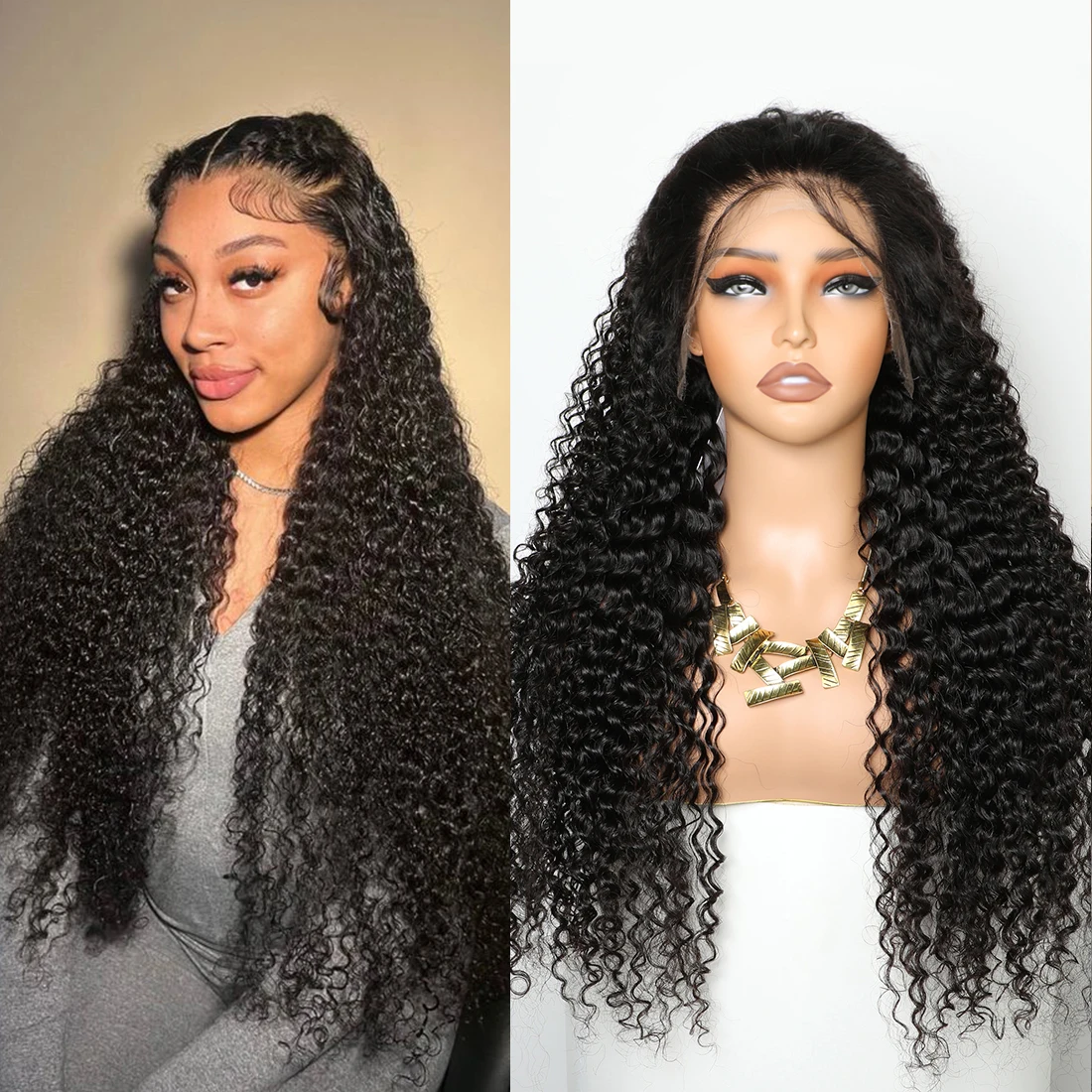 

Alibele Deep Wave Оптовая продажа 13x6 Прозрачный парик фронтальной части шнурка Парики из человеческих волос Предварительно выщипанные парики фронта шнурка Простая установка для женщин