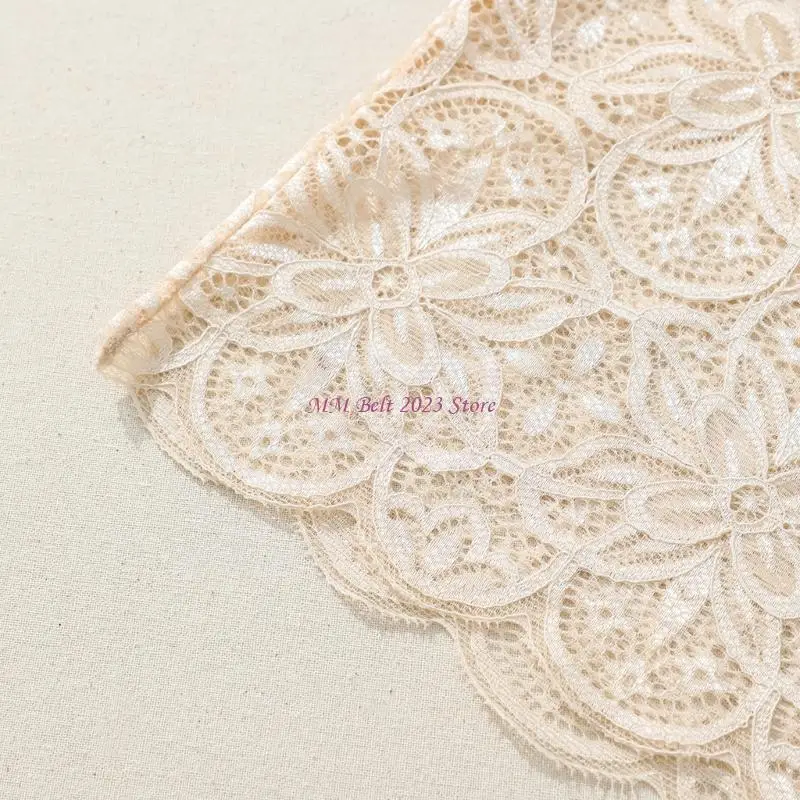 49ME Women's Lace Underskirt Thin And Breathable Skirt Elastic Waistband Lace Trim