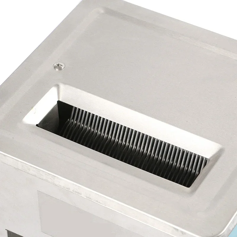 ماكينة تقطيع اللحوم الكهربائية التجارية الصغيرة لسطح المكتب من الفولاذ المقاوم للصدأ ماكينة تقطيع اللحوم الأوتوماتيكية