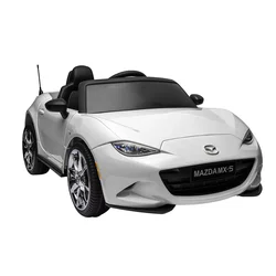 Kids' Ride on Car Toys com controle remoto, licença Mazda, Power Wheels, bateria, Bluetooth, música, 2 portas bloqueáveis, luzes LED, 12V