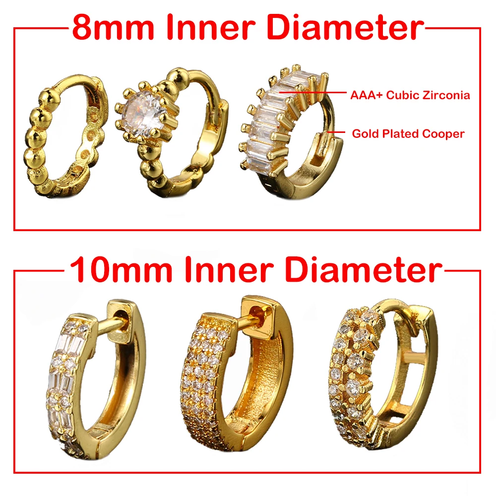 1 قطعة محارة ثقب هوب أقراط للنساء الزنمة الذهب اللون الزركون Ins الاتجاه اللولب سونغ الأذن اكسسوارات هدايا مجوهرات بسيطة