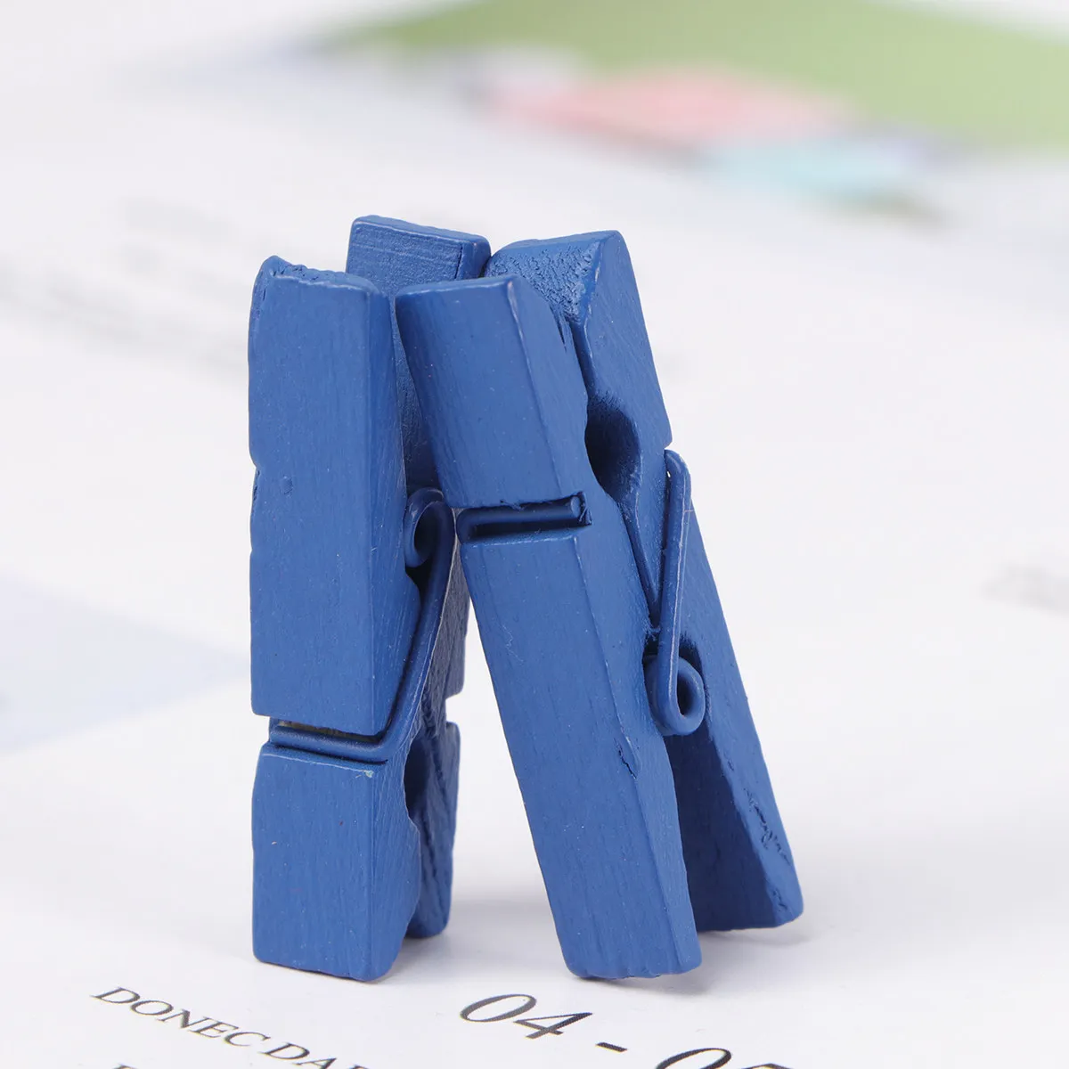 30Pcs Photo Clip Wooden Candy Color Mini Clips Decorative Home Office School Craft Clips Snacks Clip Wood Gifts Holiday