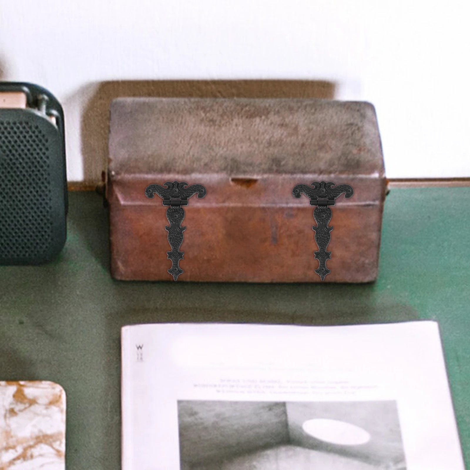 

4Pcs Sturdy Wooden Case Hinge Accessory Elegant European Design Easy Install Remove Decorative Box Hinges Hinge