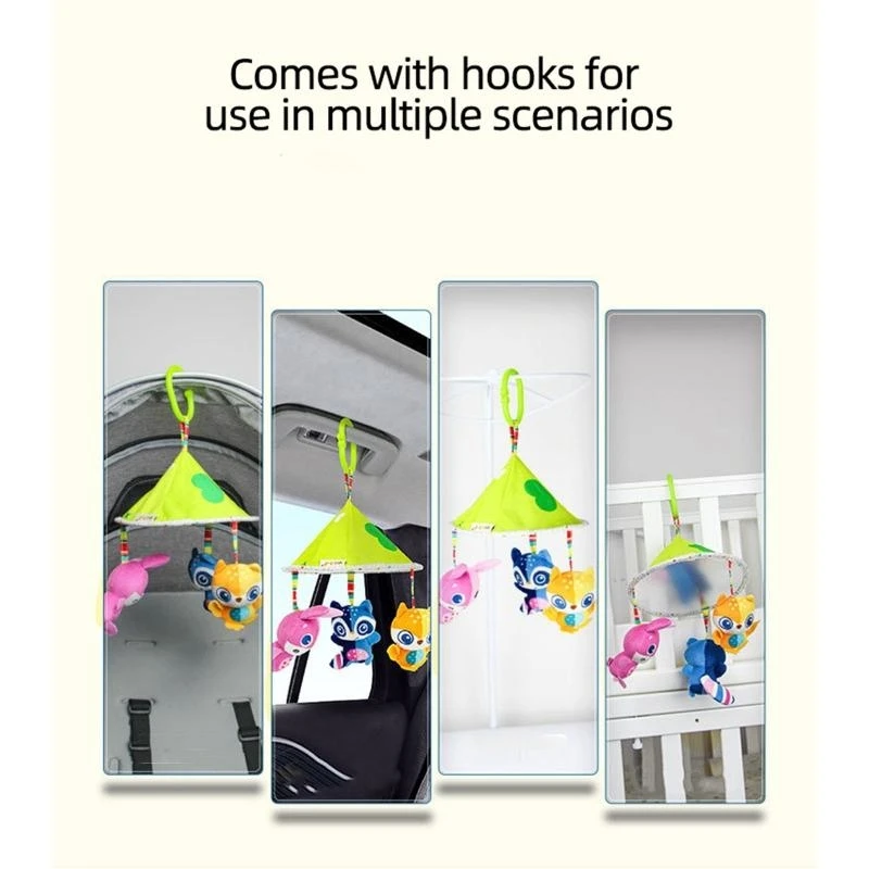 Le migliori offerte per Passeggino sonaglio giocattolo passeggino carillon vento carrozzina pendente presepe letto appeso