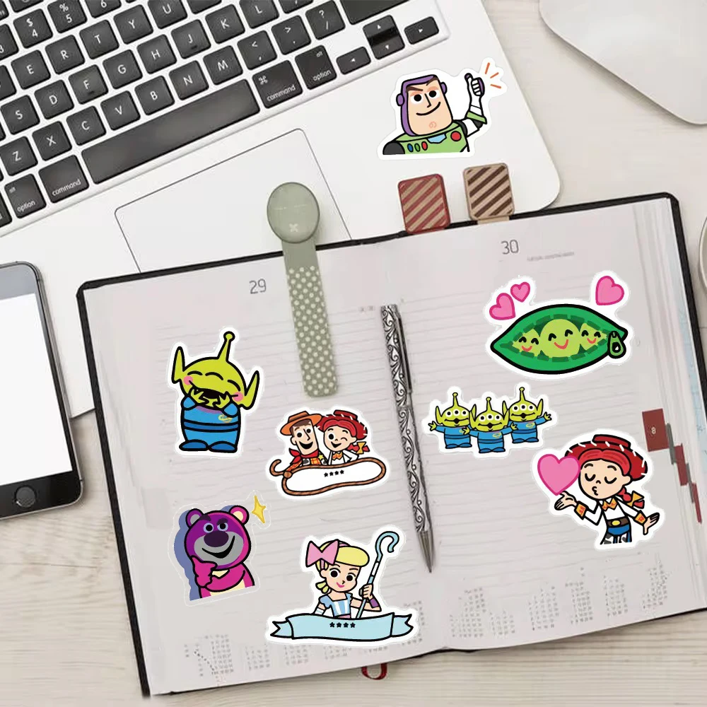 Toy Story Stickers Anime Stickers Woody Buzz Kawaii Sticker Laptop Suitcase Skateboard Guitar Phone Cartoon Kid Gift Toys