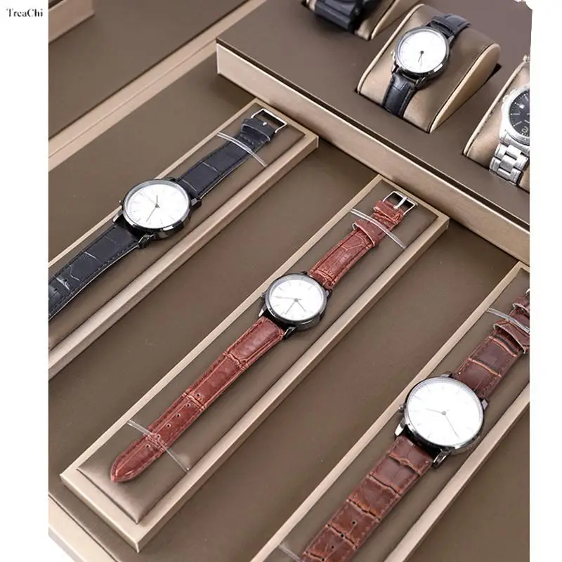 Finest Brown Pu Leather Watch Stand Jewelry Display Stand Creative Household Storage Rack Watch Stand Jewelry Display Props