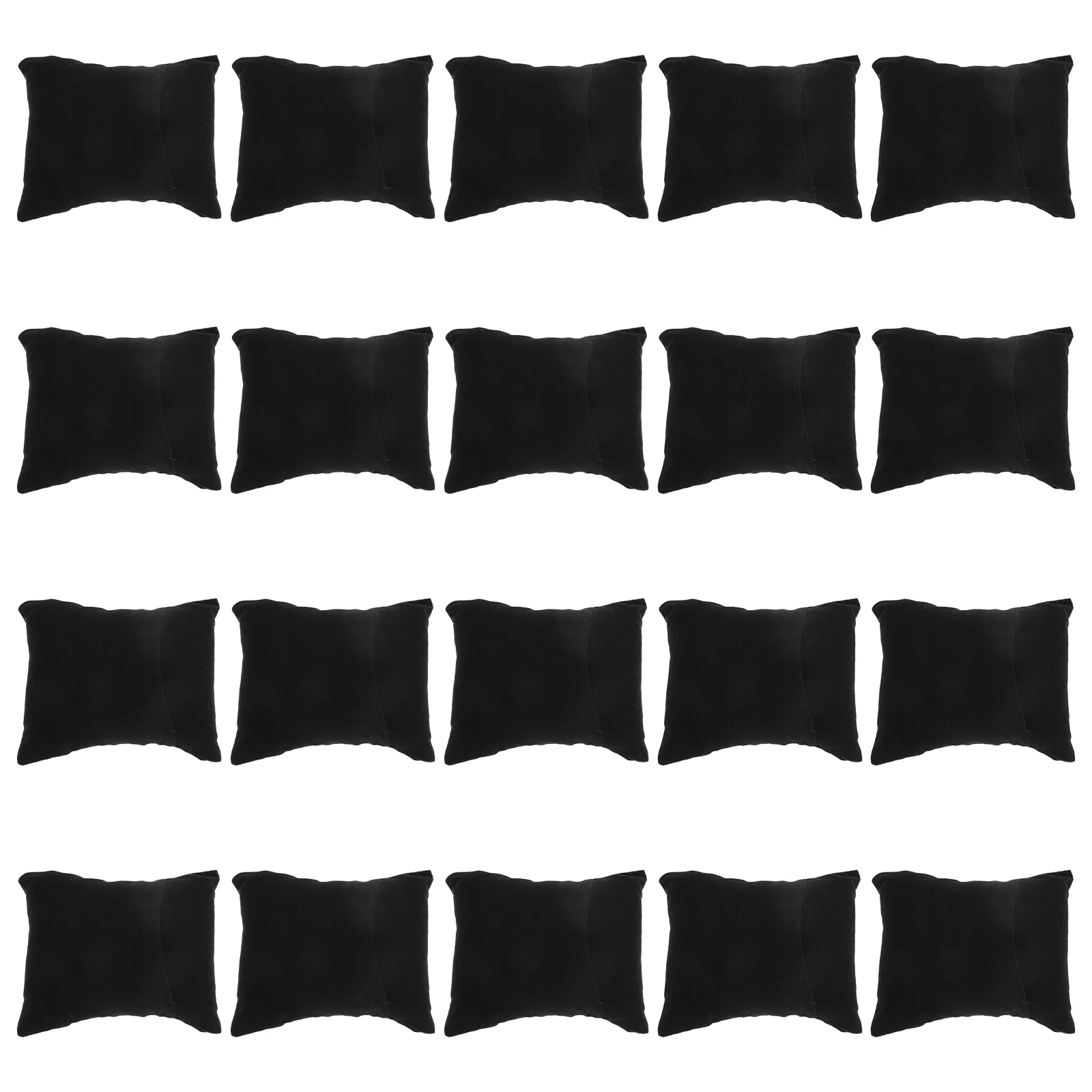 20 Pcs Watch Box Small Pillow Jewelry Displays Counters for Earring Holder Screenshot Painting Cushion Black Man Exhibitors