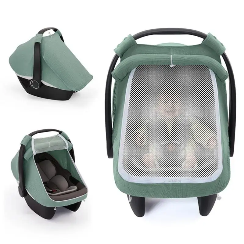 U13F Nhẹ Cho Bé Ghế Vải Cotton Thoáng Khí Tấm Che Nắng Bảo Vệ Trẻ Sơ Sinh Giỏ Đựng Tán