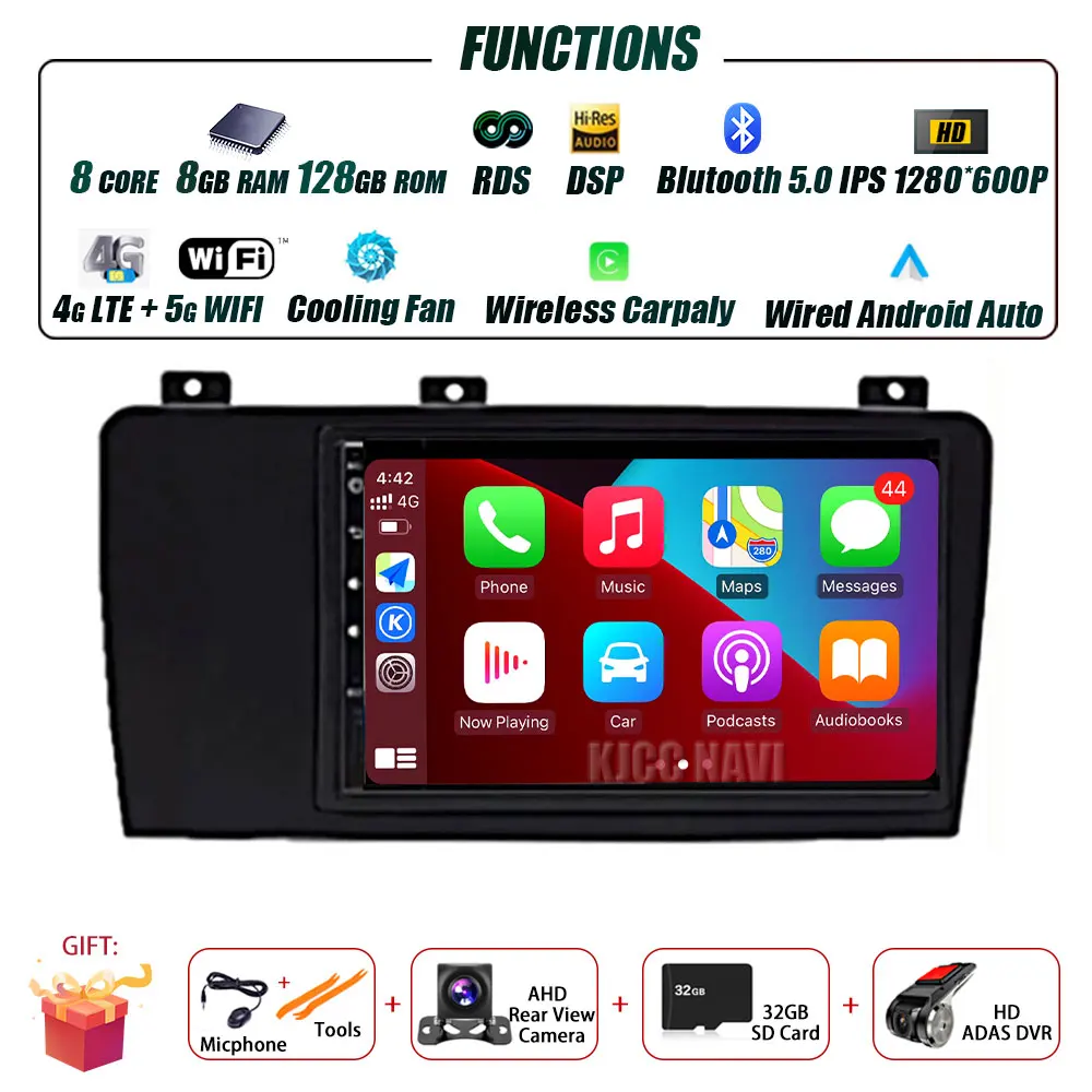 7Inch Android 15 Voor Volvo XC70 V70 S60 2005 - 2009 Autoradio Multimedia Speler Navigatie GPS Draadloze Carplay 4G WIFI