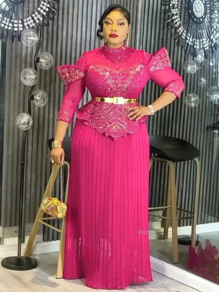 

Plus Size African Party Dresses for Women 2026 New Fashion Dashiki Ankara Wedding Evening Gown Elegant Turkey Muslim Maxi Dress