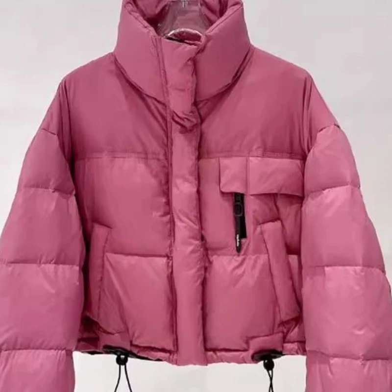 Women's Models Fairy Fall Winter Tops Coat Cotton Coat Long-sleeved Warm Paragraph Thickened Bread Clothing Stand-up Collar New