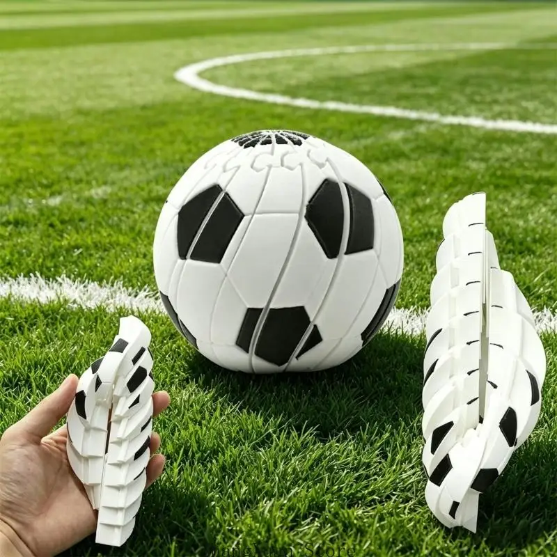 Kreatives Fidgets-Spielzeug in Fußballform, zusammendrückbar und dehnbar, Squeeze Soccer 3XUF – Detail 5
