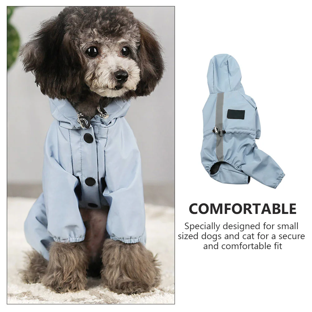 

1Pcs Waterproof Durable Breathable Dog Raincoat Lightweight Puppy Rain Hoodie Practical Pet Rainwear Reflective