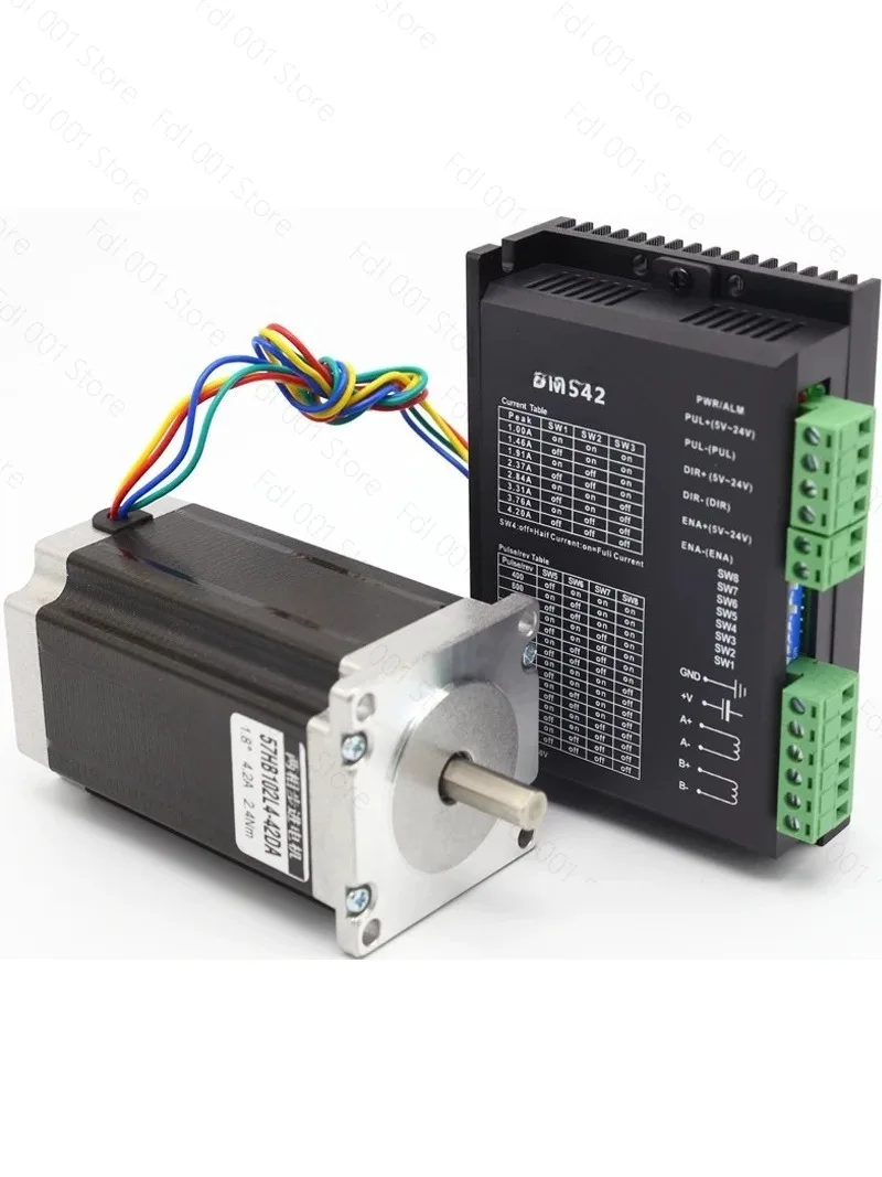 57 Stepper Motor Set Small Double Out Shaft Driver 57BYG250 Two-Phase Hybrid Slide Module Accessories