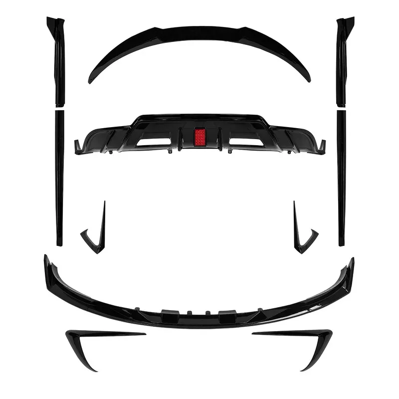 

Turbo Style Aero Kit Rear Diffuser Front Lip With Light for Model 3 2018-2023
