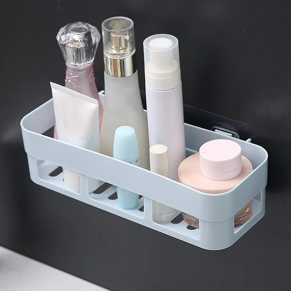 Space Saving Shelf Free Punch Rack Bathroom Storage Free Punch Rack No Drilling Storage Tripod Suction Cup Rack