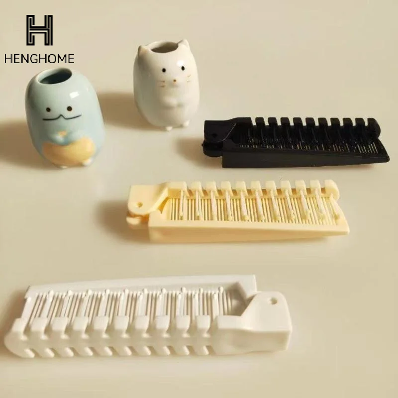 Portable Travel Folding Comb Brush Anti-static Styling Massage Comb Professional Hair Styling Tool Special For Real Hair Wigs