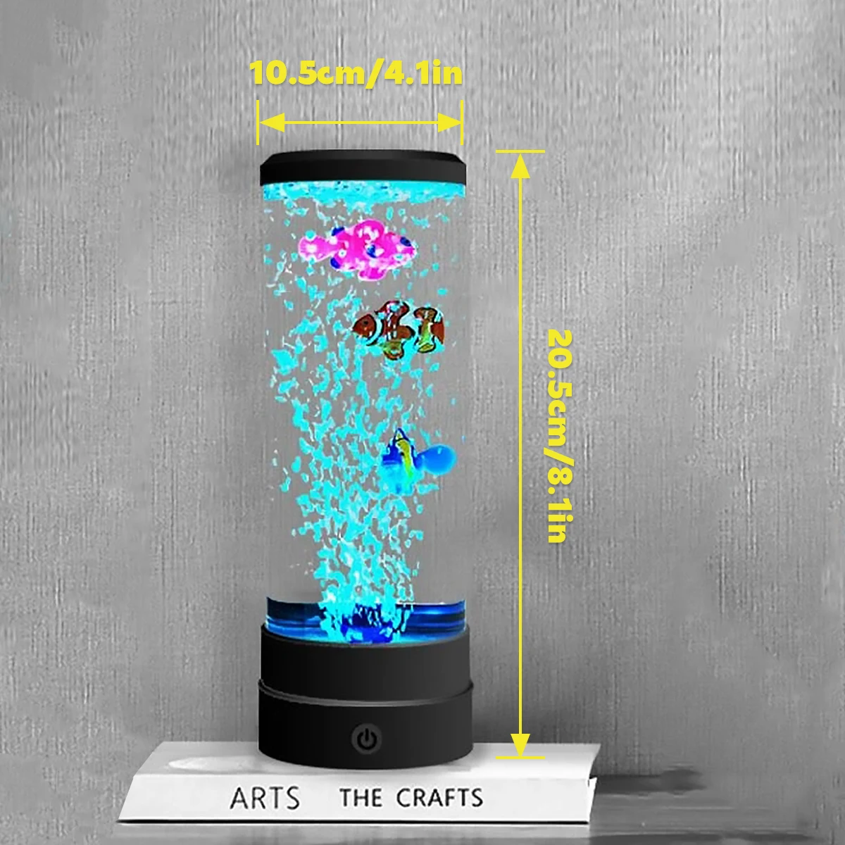 LED Fish Lamp Kit Multi-Color Changing Aquarium Tank Night Light Decorative Simulated Fish Bubble Home OfficeLiving Room