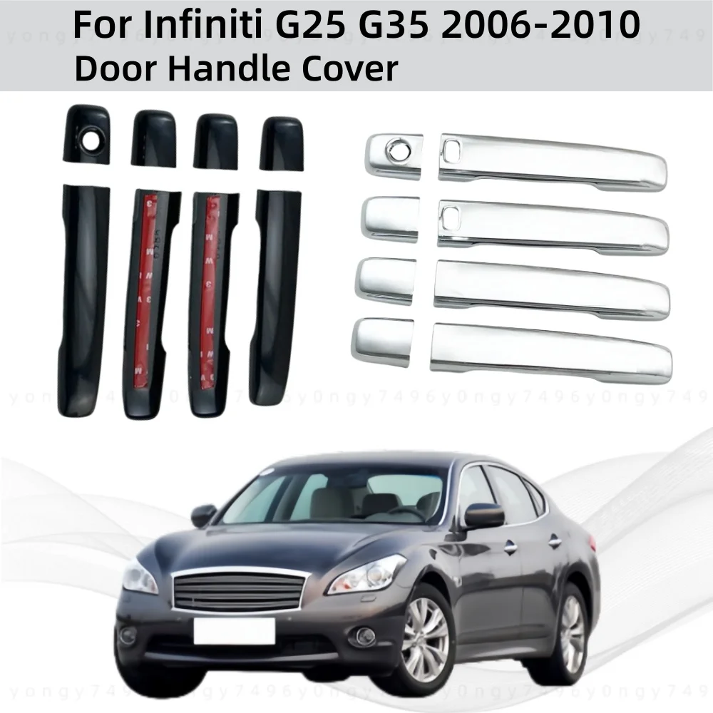 

Car Upgrade Door Handle Bowl Covers ABS Plastic Gloss Carbon Car Accessories For Infiniti G25 G35 2006 2007 2008 2009 2010