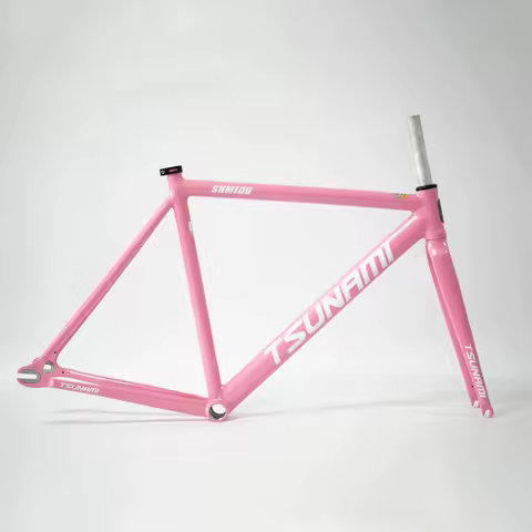 쓰나미 SNM100 프레임 세트 700C 알루미늄 고정 기어 프레임 및 포크 트랙 Fixie 자전거 49CM 52CM 55CM 58CM 단일 속도 자전거 부품